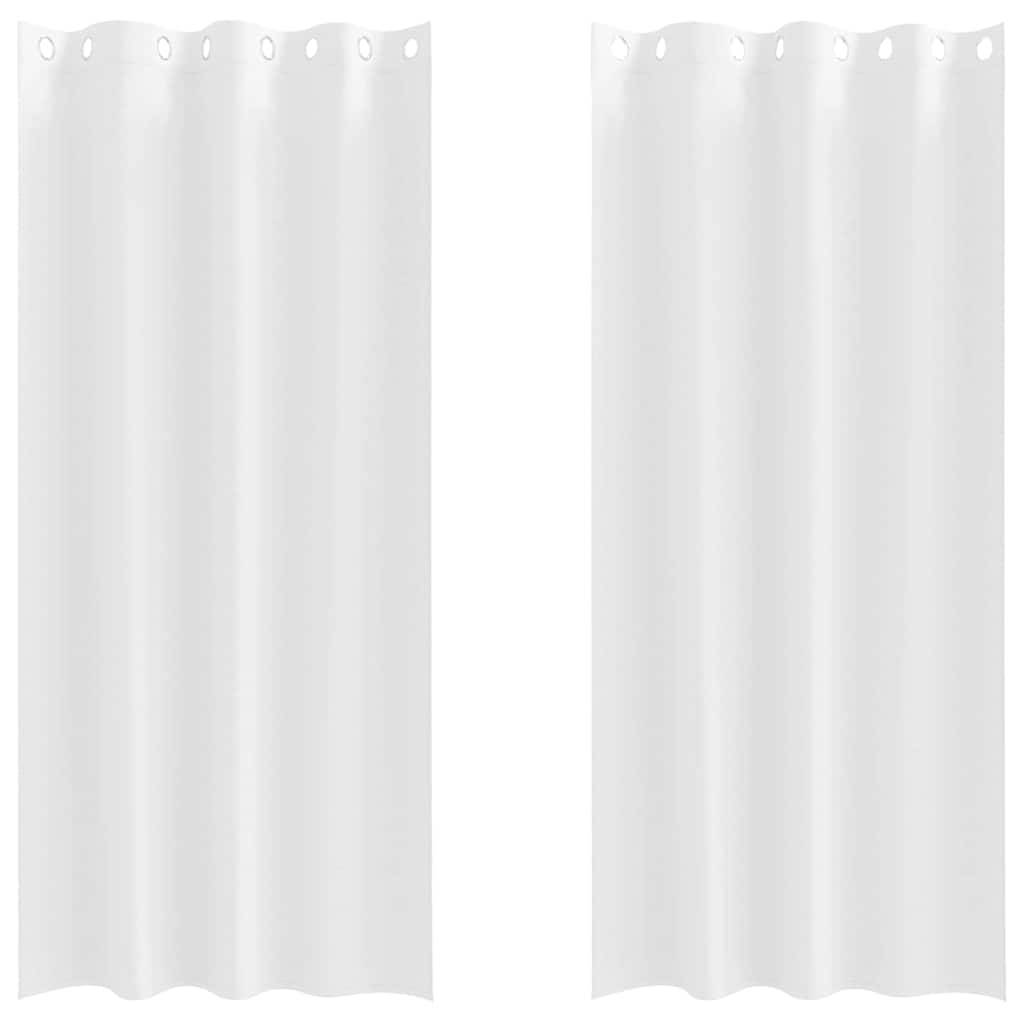 vidaXL Κουρτίνες 2 pcs Καθαρό Λευκό 245 x 140 εκ. Πολυεστέρας