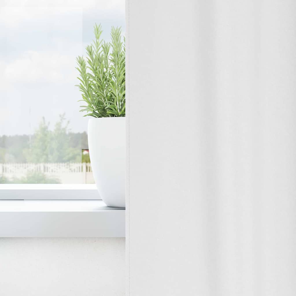 vidaXL Κουρτίνες 2 pcs Καθαρό Λευκό 260 x 140 εκ. Πολυεστέρας