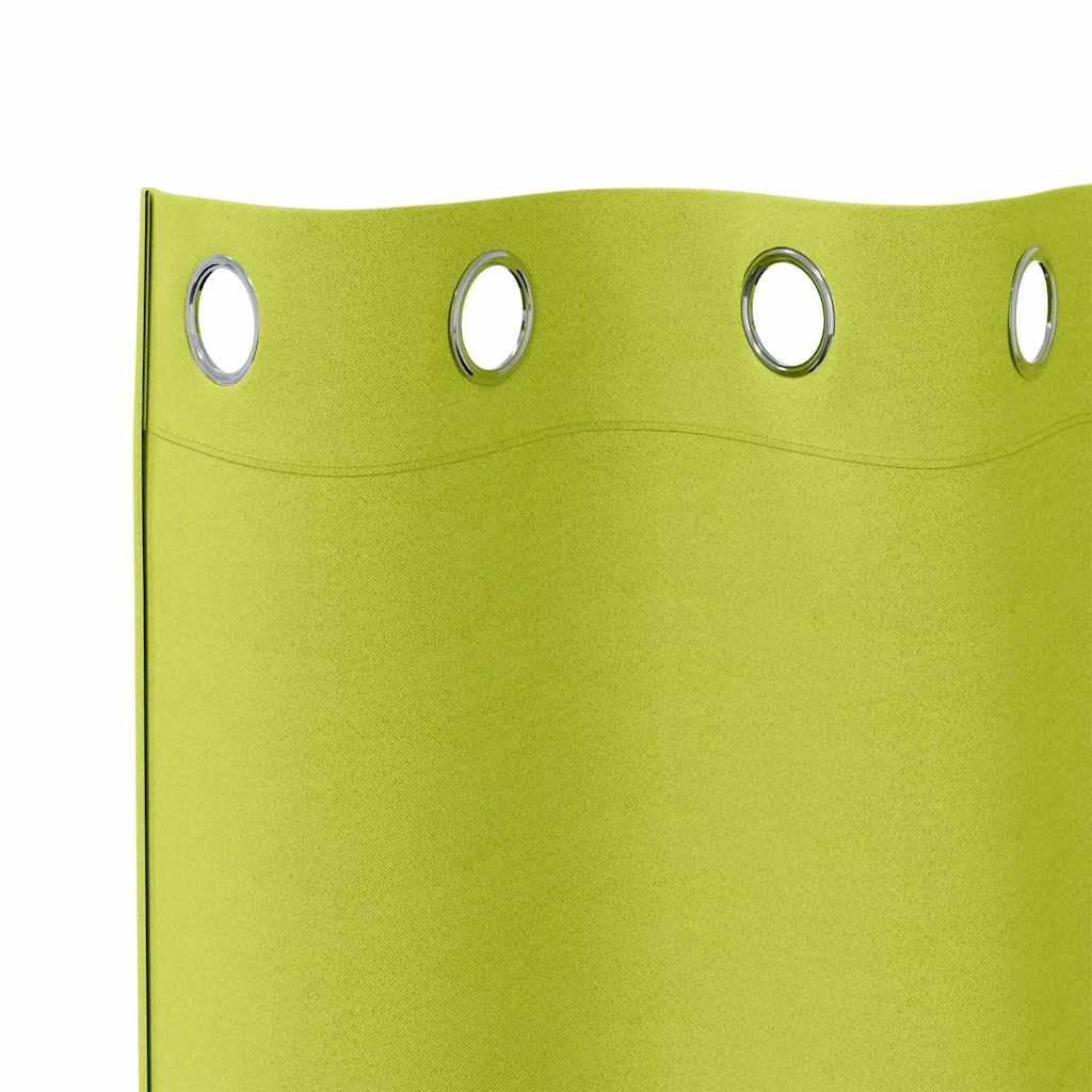 vidaXL Κουρτίνες με κουρτίνες 2 pcs Λαχανί 245 x 140 εκ. Πολυεστέρας