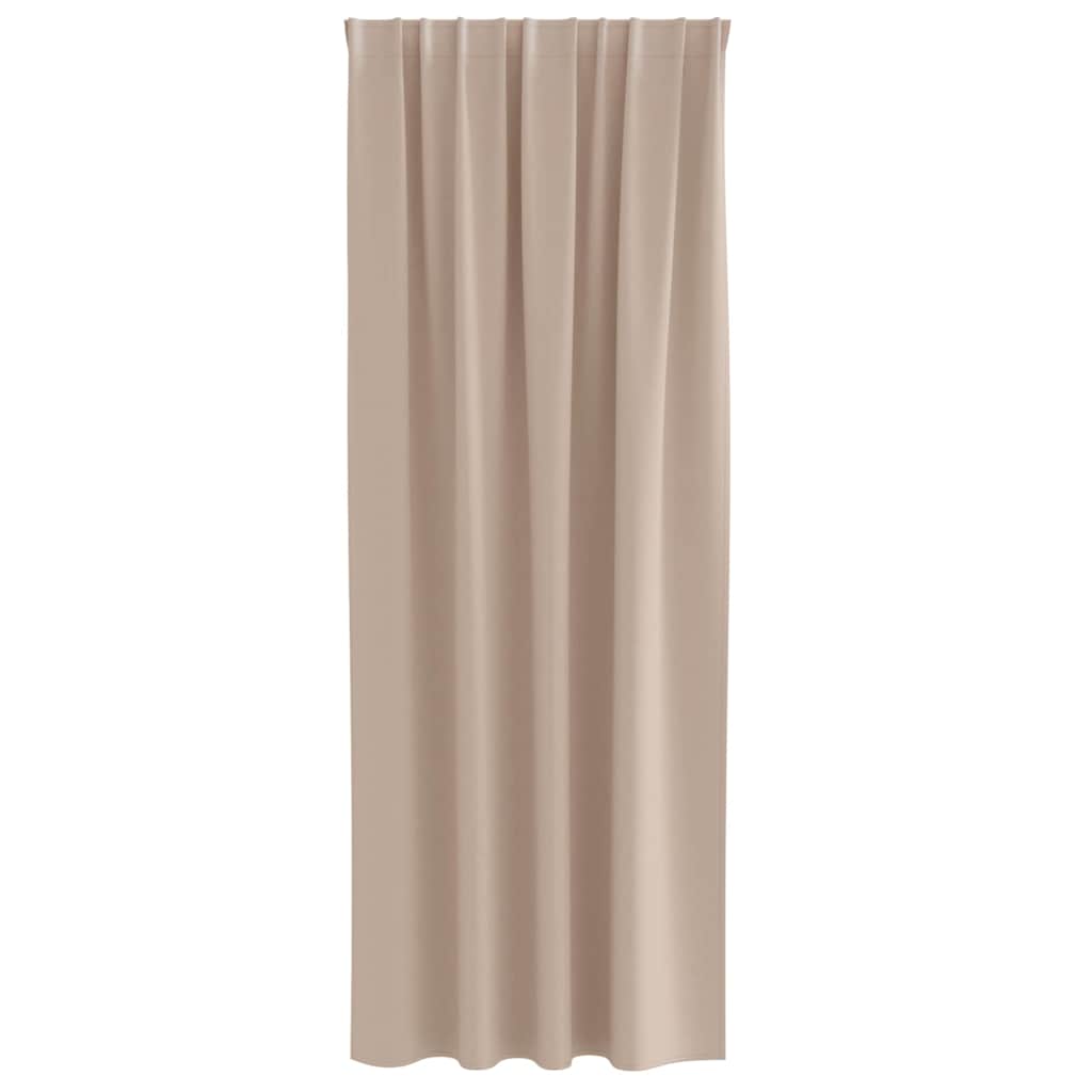 vidaXL Κουρτίνες με κουρτίνες 2 pcs Taupe 245 x 140 εκ. Πολυεστέρας