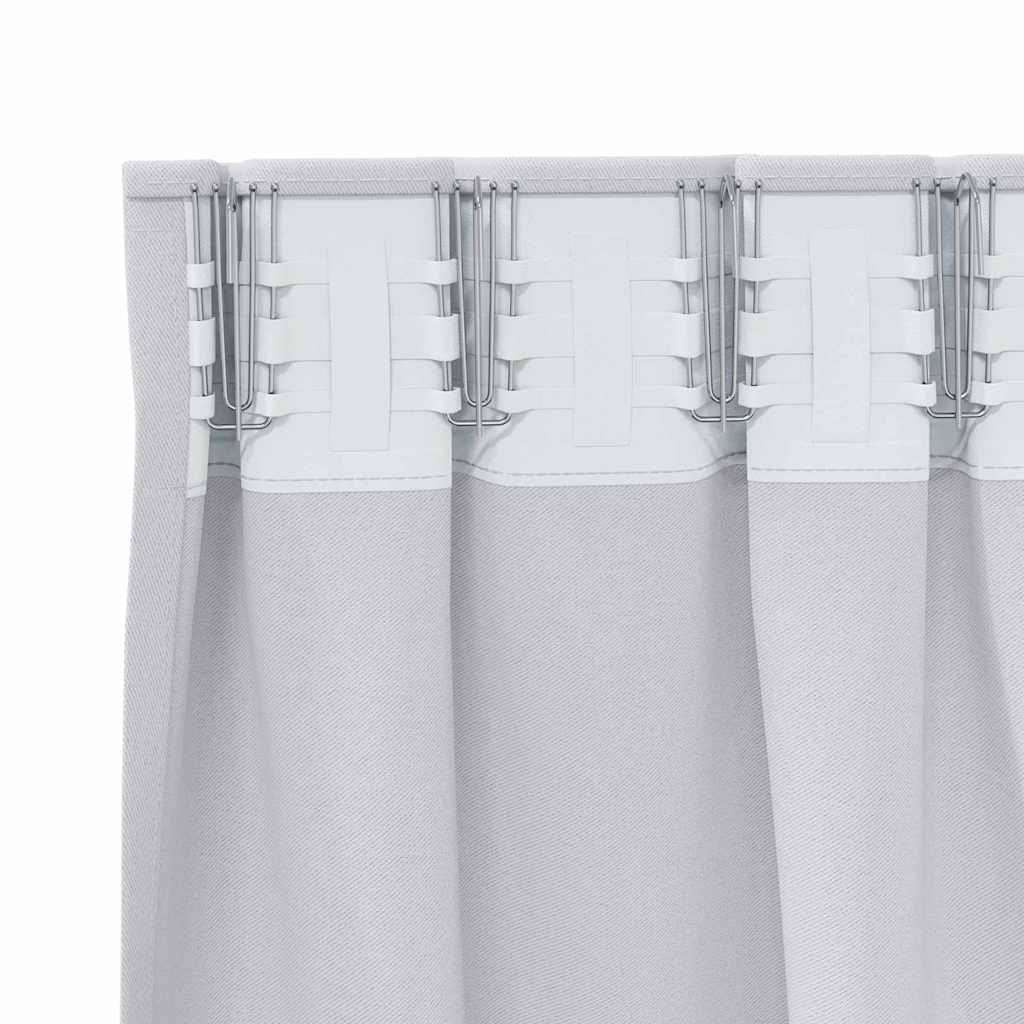 vidaXL Κουρτίνες 2 pcs Ανοιχτό Γκρι 225 x 140 εκ. Πολυεστέρας