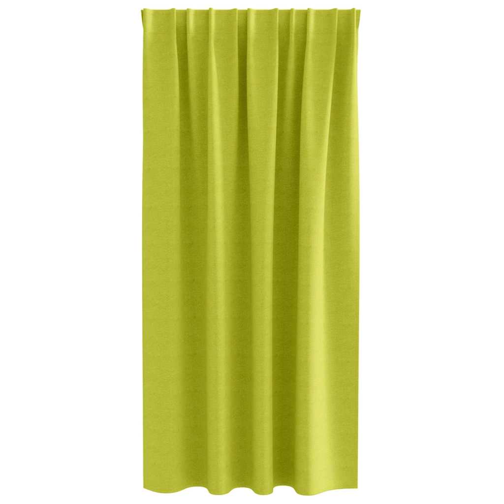 vidaXL Κουρτίνες Μαύρης Ύφανσης με Δαχτυλίδια 2 τμχ. Πράσινο