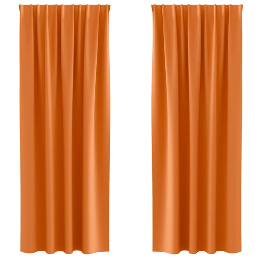 vidaXL Κουρτίνες 2 pcs Φωτεινό Πορτοκάλι 225 x 140 εκ. Πολυεστέρας