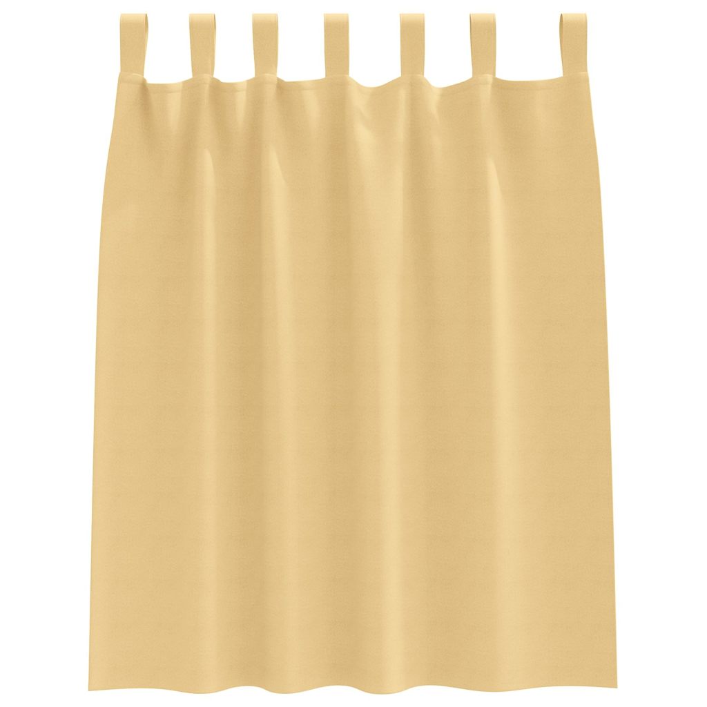 vidaXL Κουρτίνες με κουρτίνες 2 pcs Μπεζ Πολυεστέρας