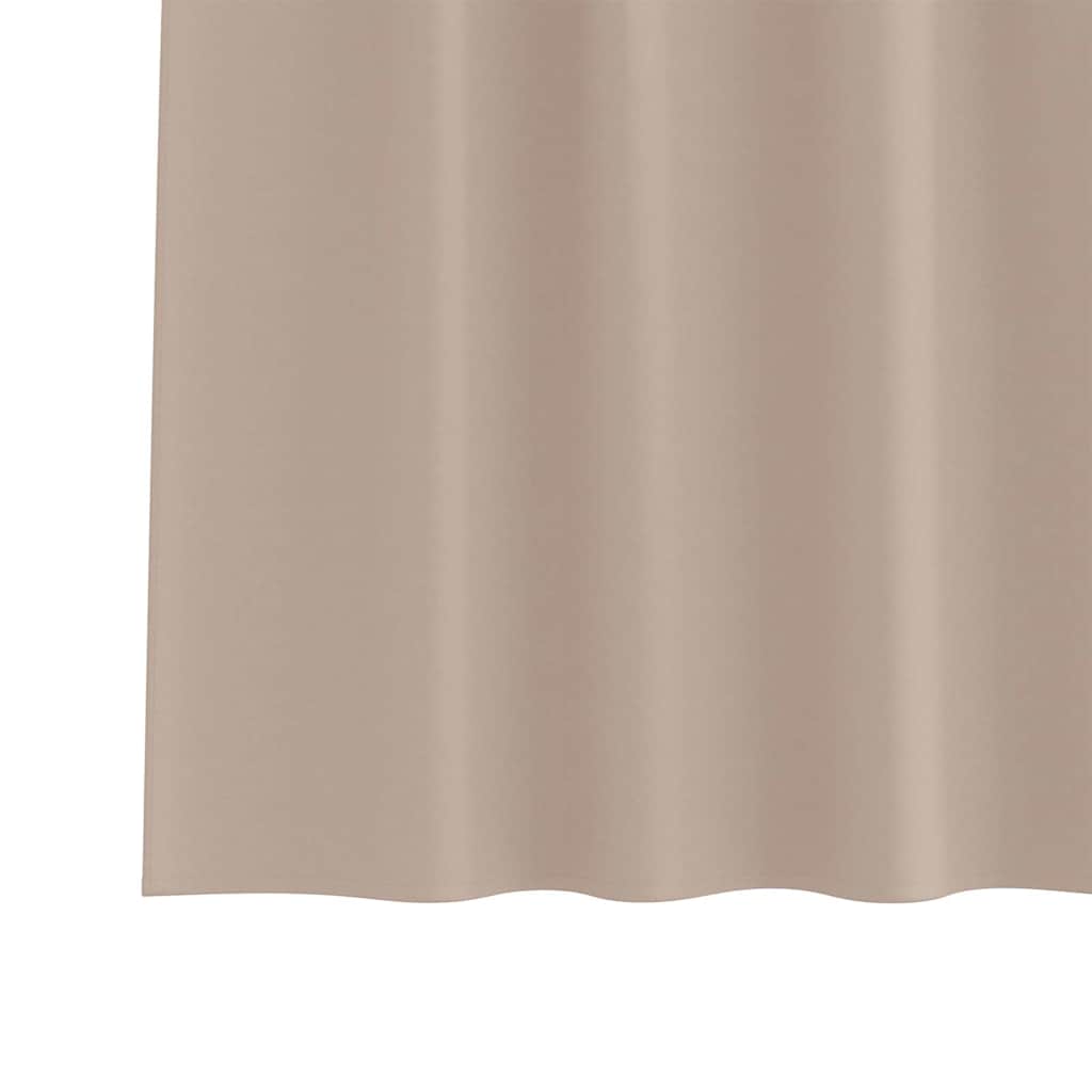 vidaXL Κουρτίνες με κουρτίνες 2 pcs Taupe 260 x 140 εκ. Πολυεστέρας