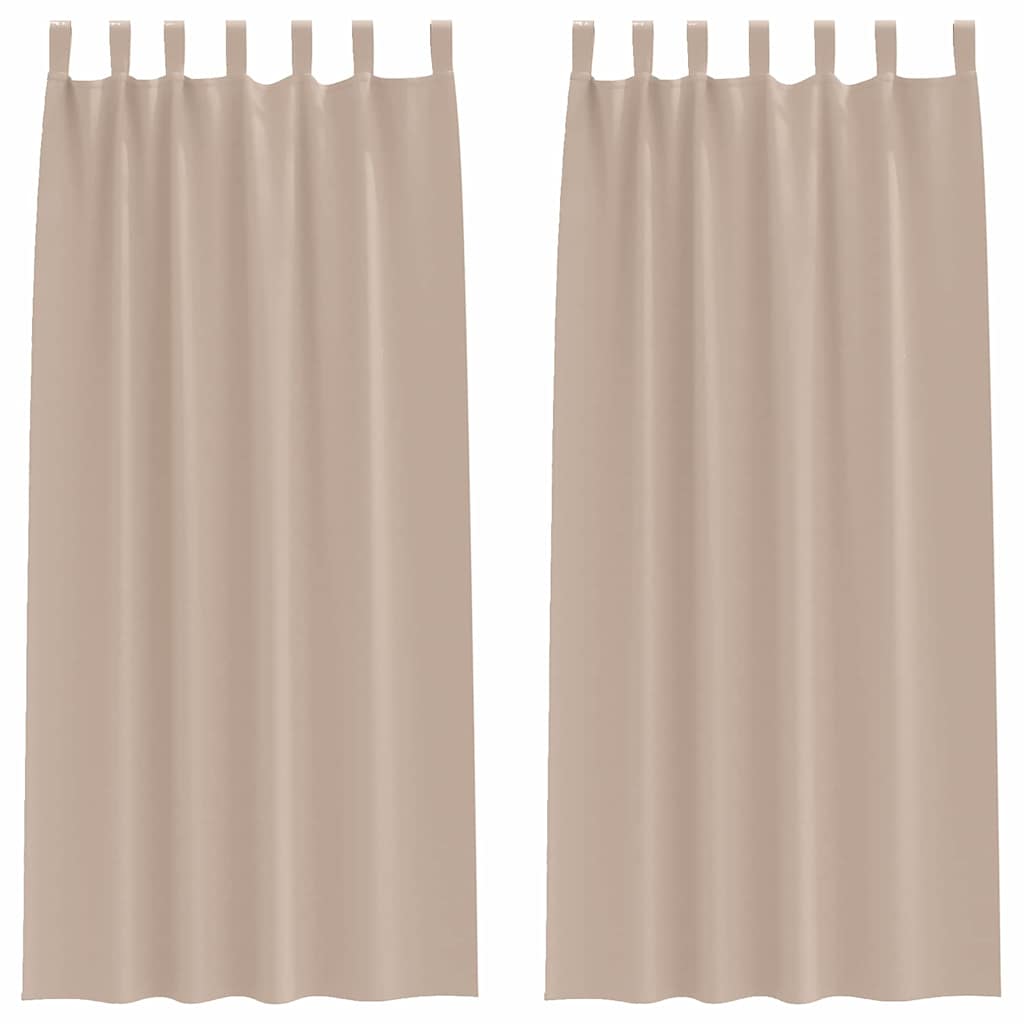 vidaXL Κουρτίνες με κουρτίνες 2 pcs Taupe 260 x 140 εκ. Πολυεστέρας