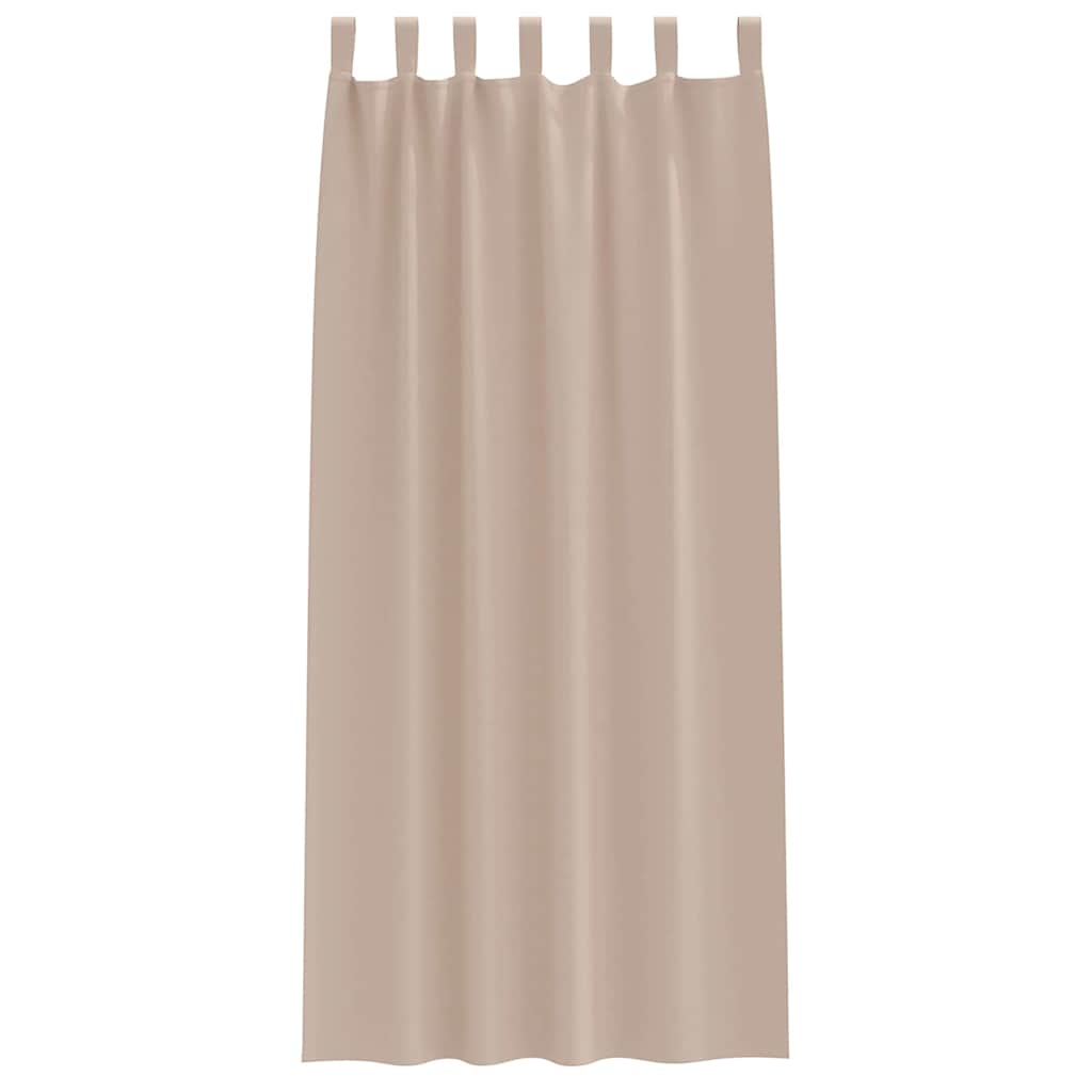vidaXL Κουρτίνες με κουρτίνες 2 pcs Taupe 260 x 140 εκ. Πολυεστέρας