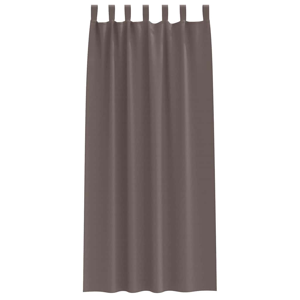 vidaXL Κουρτίνες 2 pcs Σκούρο καφέ Σκούρο καφέ 245 x 140 εκ.