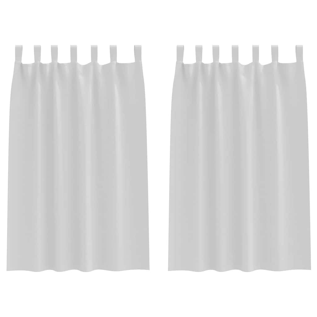 vidaXL Κουρτίνες με κουρτίνες 2 pcs Ανοιχτό Γκρι Πολυεστέρας