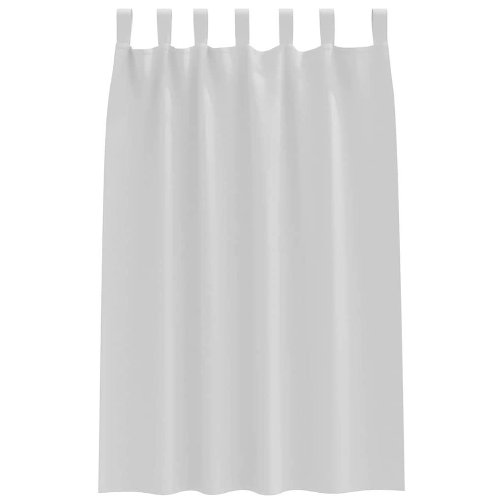 vidaXL Κουρτίνες με κουρτίνες 2 pcs Ανοιχτό Γκρι Πολυεστέρας