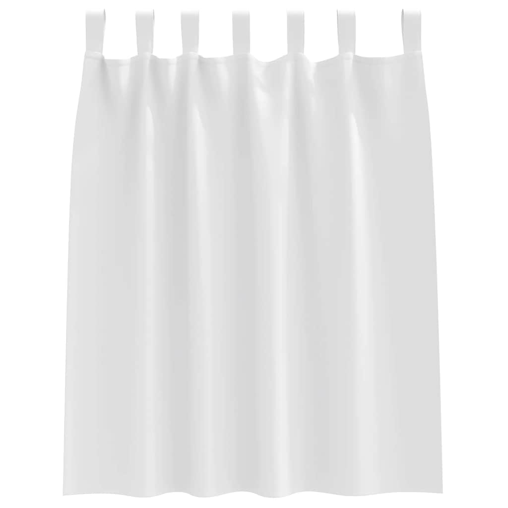 vidaXL Κουρτίνες με κουρτίνες 2 pcs Καθαρό Λευκό Πολυεστέρας