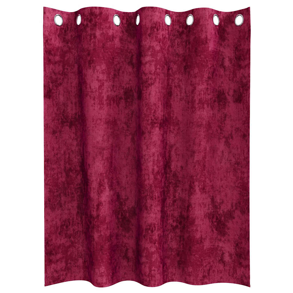vidaXL Βελούδινες Κουρτίνες 2 τμχ. Κόκκινο 140 x 140 cm Βελούδο