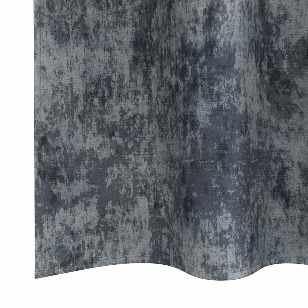 vidaXL Βελούδινες Κουρτίνες 2 τμχ. Ασημί Γκρι 140 x 140 cm Βελούδο