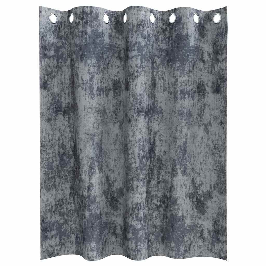 vidaXL Βελούδινες Κουρτίνες 2 τμχ. Ασημί Γκρι 140 x 140 cm Βελούδο