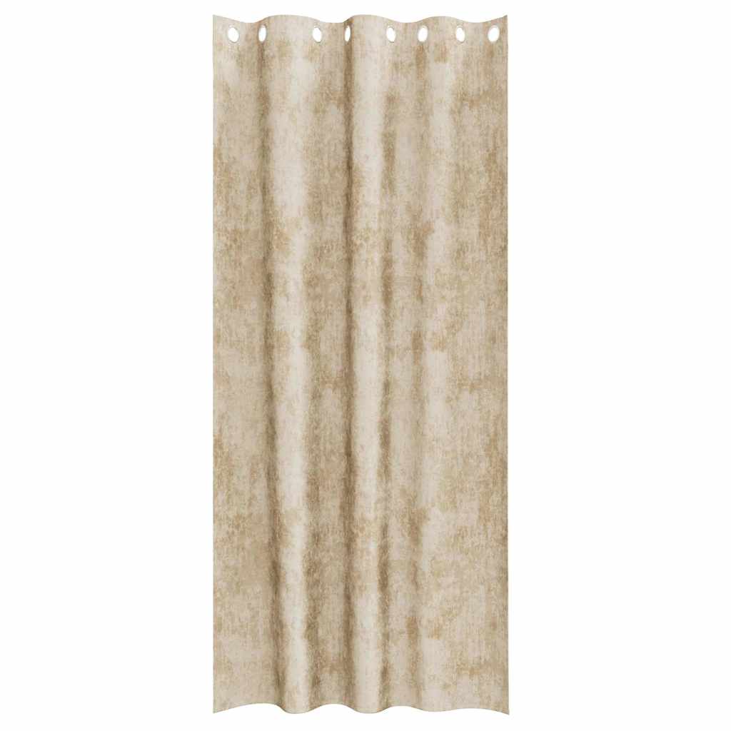 vidaXL κουρτίνες Velvet 2 τμχ με τσιμπίδες Κρεμ 260x140 εκ.