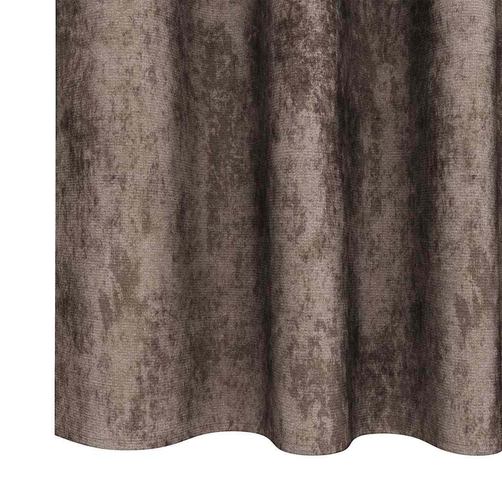 vidaXL Βελούδινες Κουρτίνες 2 τμχ. Καπουτσίνο 140 x 140 cm Βελούδο