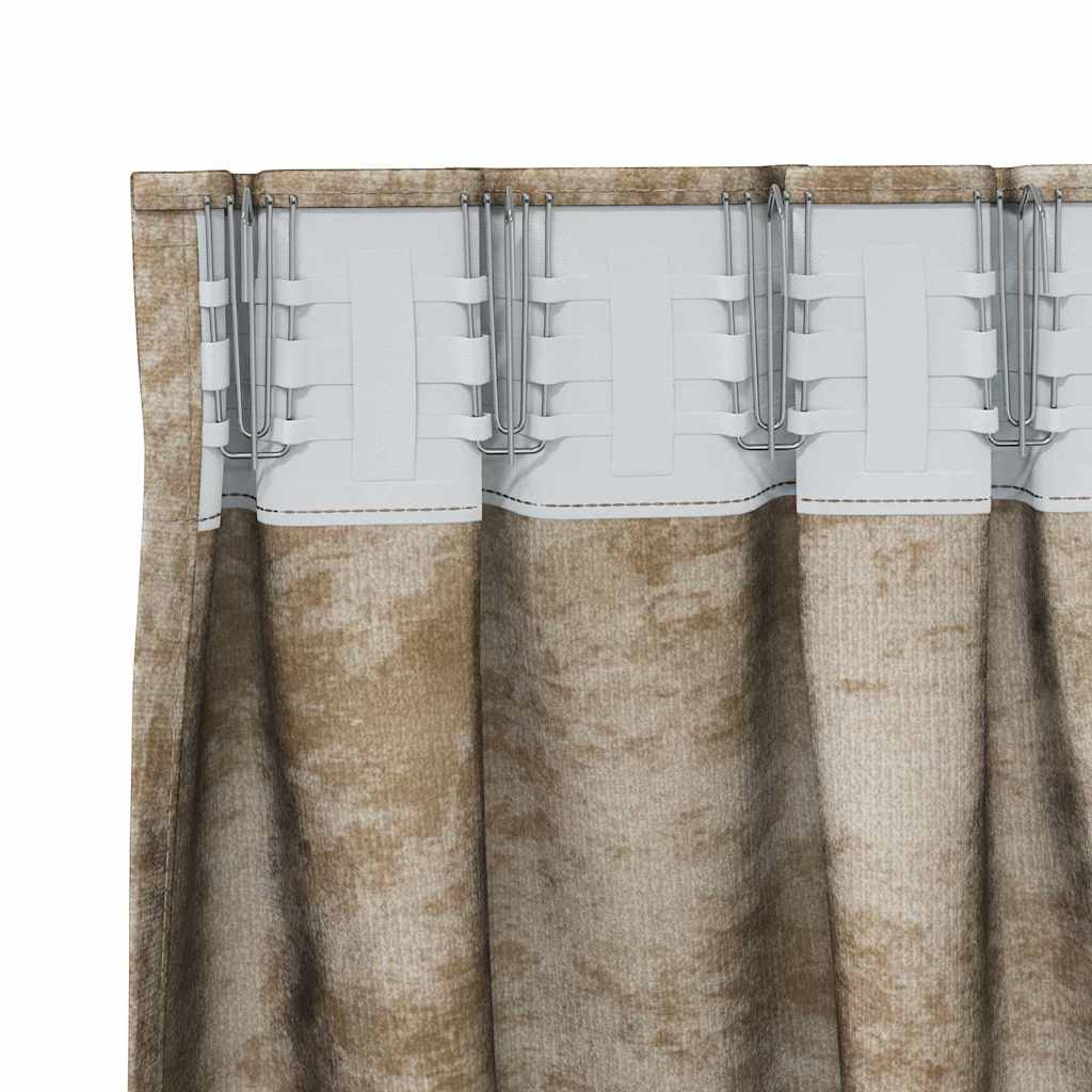 vidaXL Βελούδινες Κουρτίνες 2 τμχ. Μπρονζέ 140 x 140 cm Βελούδο