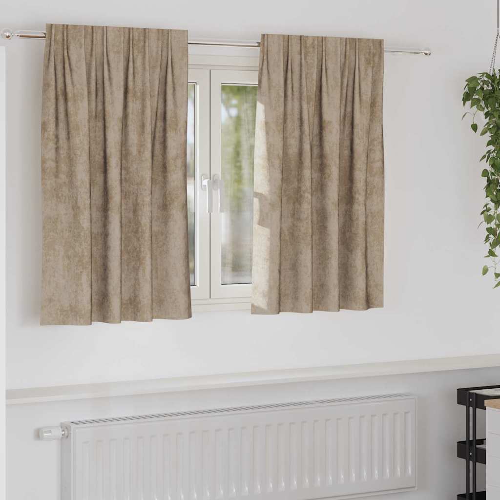 vidaXL Βελούδινες Κουρτίνες 2 τμχ. Μπρονζέ 140 x 140 cm Βελούδο
