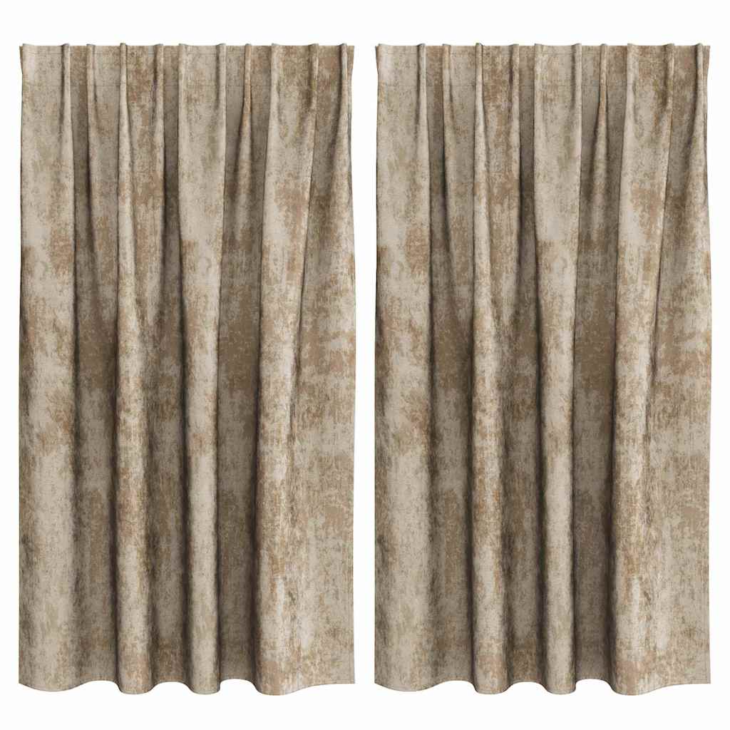 vidaXL Βελούδινες Κουρτίνες 2 τμχ. Μπρονζέ 140 x 140 cm Βελούδο