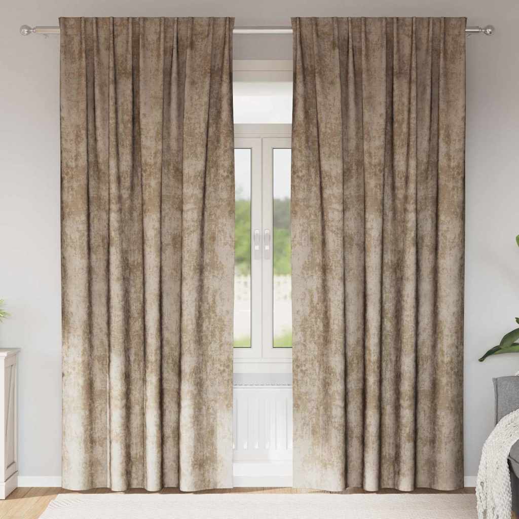 vidaXL Βελούδινες Κουρτίνες 2 τμχ. Μπρονζέ 245 x 140 εκ. Βελούδο