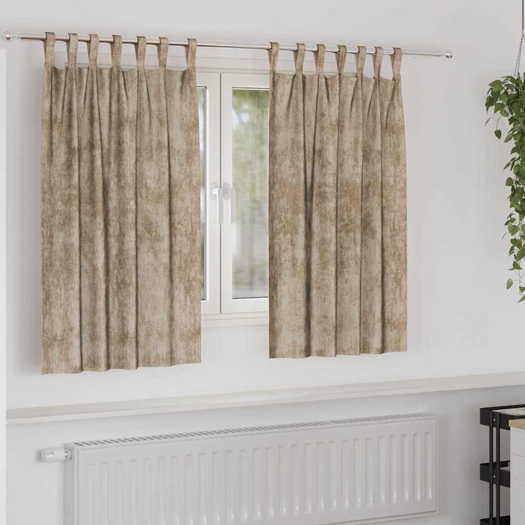 vidaXL Βελούδινες Κουρτίνες 2 τμχ. Μπρονζέ 140 x 140 cm Βελούδο