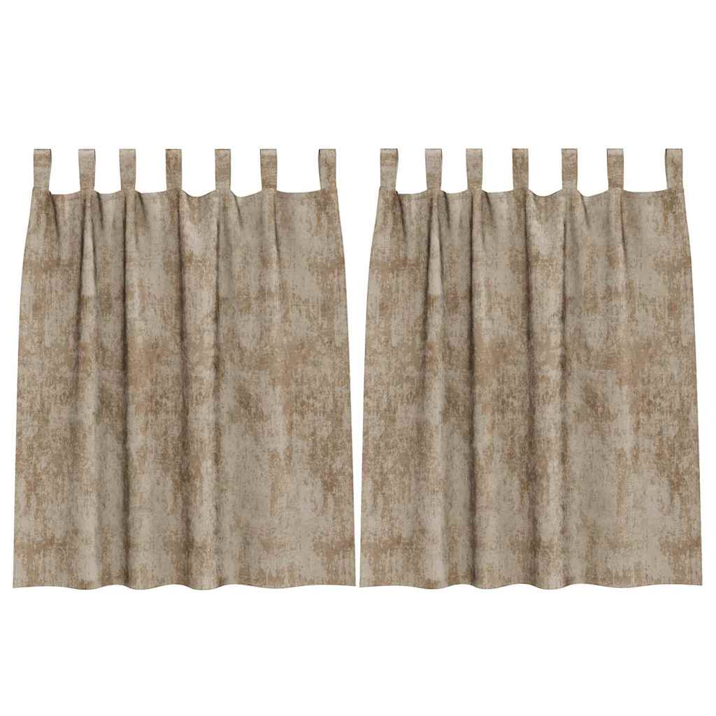 vidaXL Βελούδινες Κουρτίνες 2 τμχ. Μπρονζέ 140 x 140 cm Βελούδο