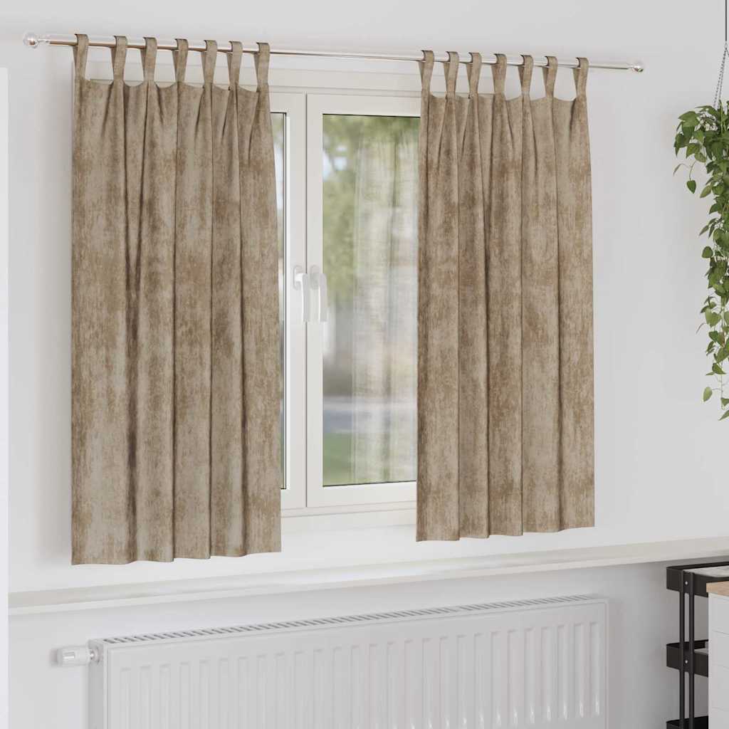 vidaXL Βελούδινες Κουρτίνες 2 τμχ. Μπρονζέ 175 x 140 εκ. Βελούδο