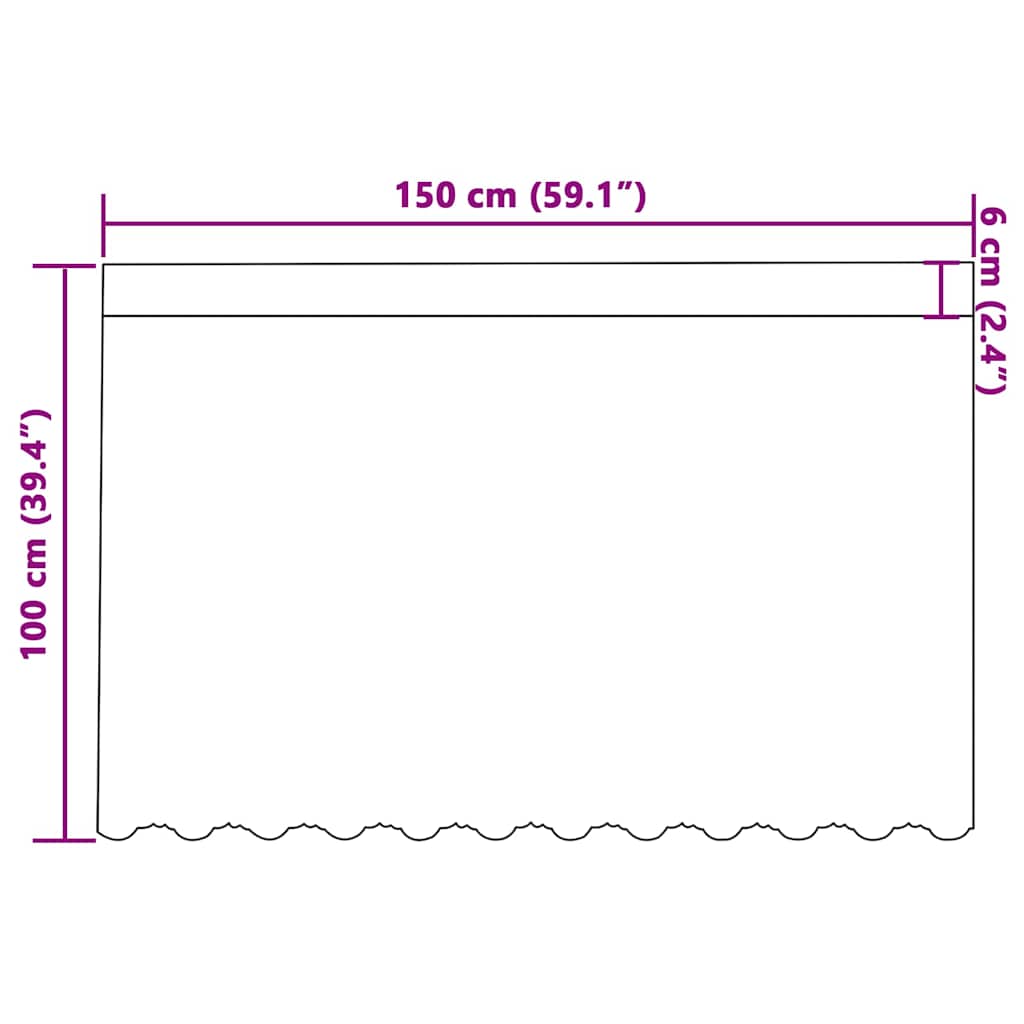 vidaXL Κουρτίνες με κουρτίνες Floral Λευκό 150 x 100 cm Πολυεστέρας