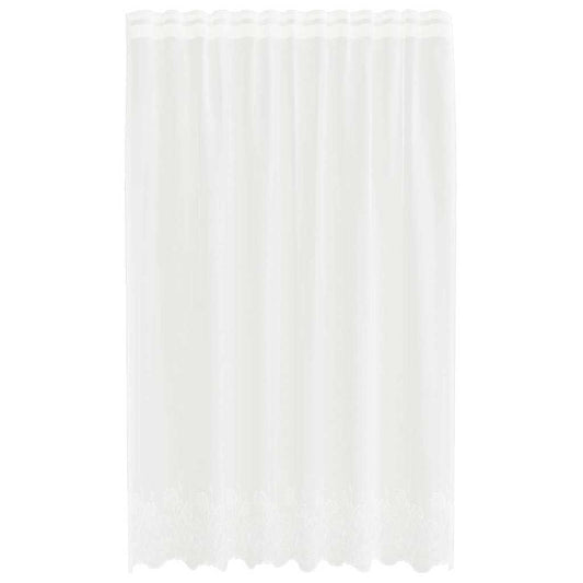 vidaXL Κουρτίνα Δαντέλας με κουρτίνες Λευκό 150x245cm Πολυεστέρας