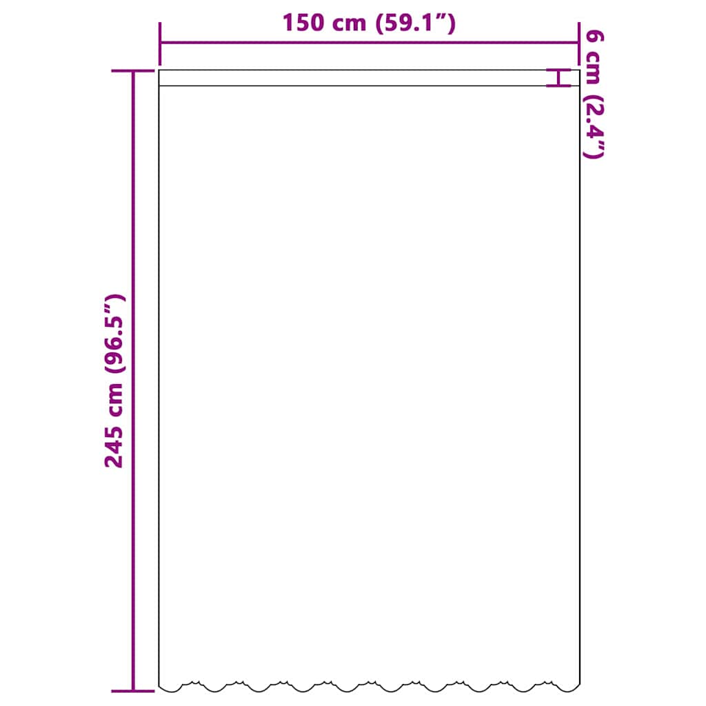 vidaXL Κουρτίνα Δαντέλας με κουρτίνες Λευκό 150x245cm Πολυεστέρας