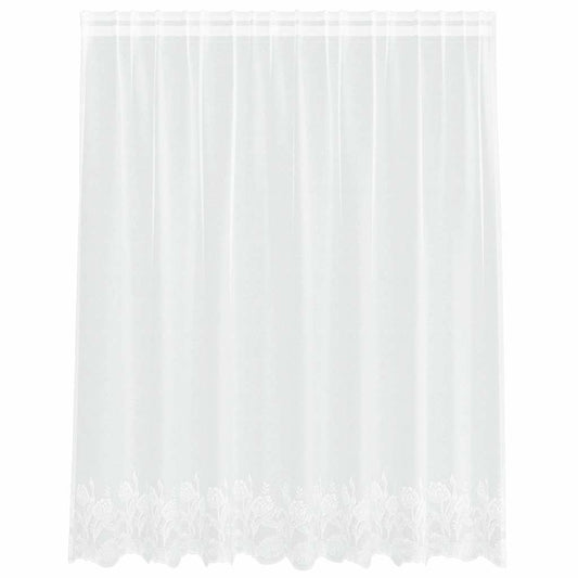 vidaXL Κουρτίνες με κουρτίνες Floral Λευκό 200 x 140 cm Πολυεστέρας