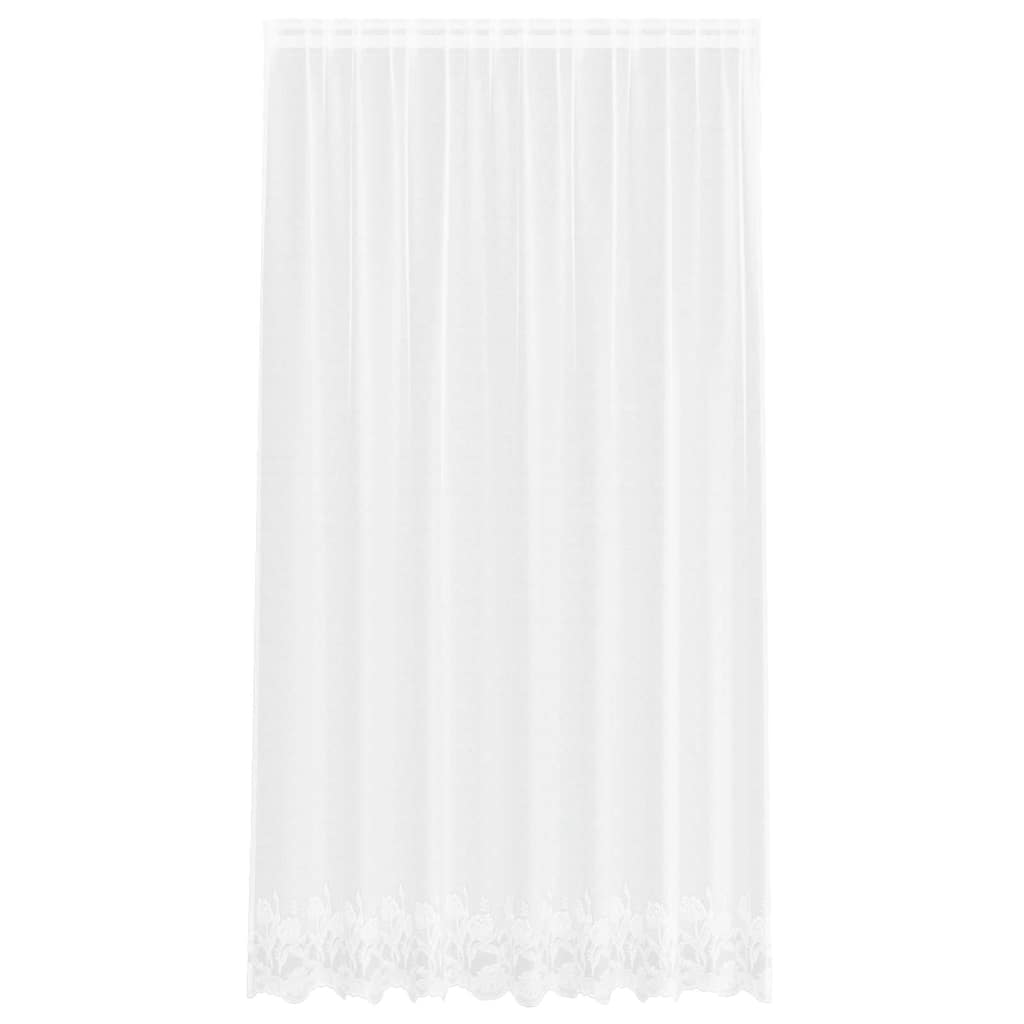 vidaXL Κουρτίνες με κουρτίνες Floral Λευκό 200 x 220 cm Πολυεστέρας