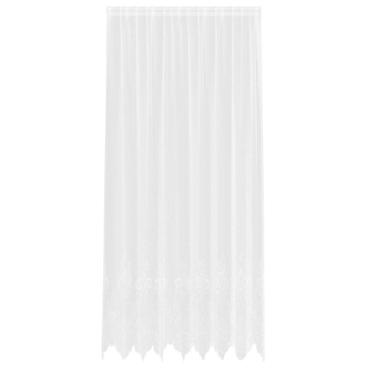 vidaXL Κουρτίνα Δαντέλας με κουρτίνες Λευκό 260x200εκ Πολυεστέρας