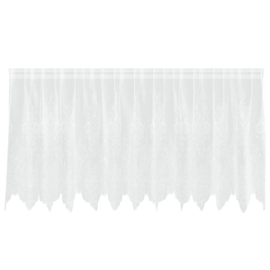 vidaXL Κουρτίνα Δαντέλας με κουρτίνες Λευκό 120 x 300 cm Πολυεστέρας