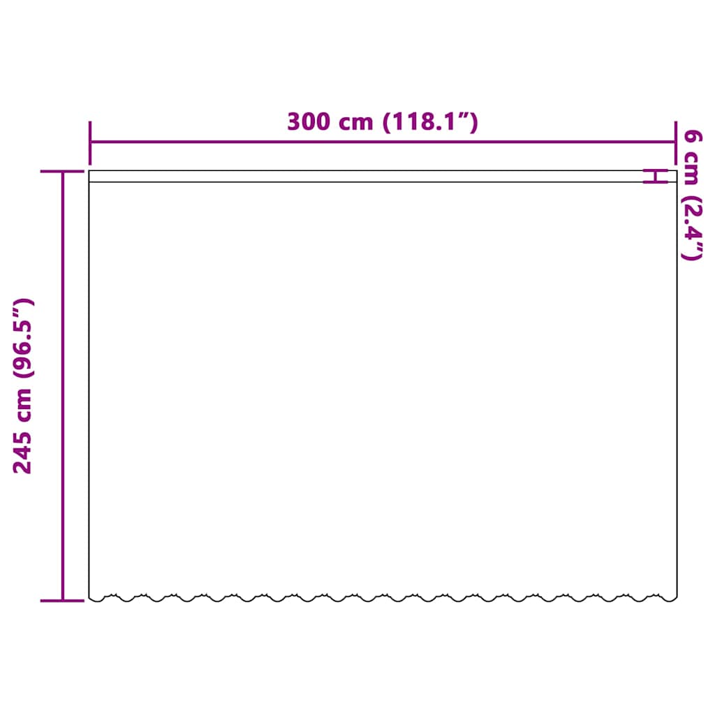 vidaXL Κουρτίνες με κουρτίνες Floral Λευκό 300 x 245 cm Πολυεστέρας