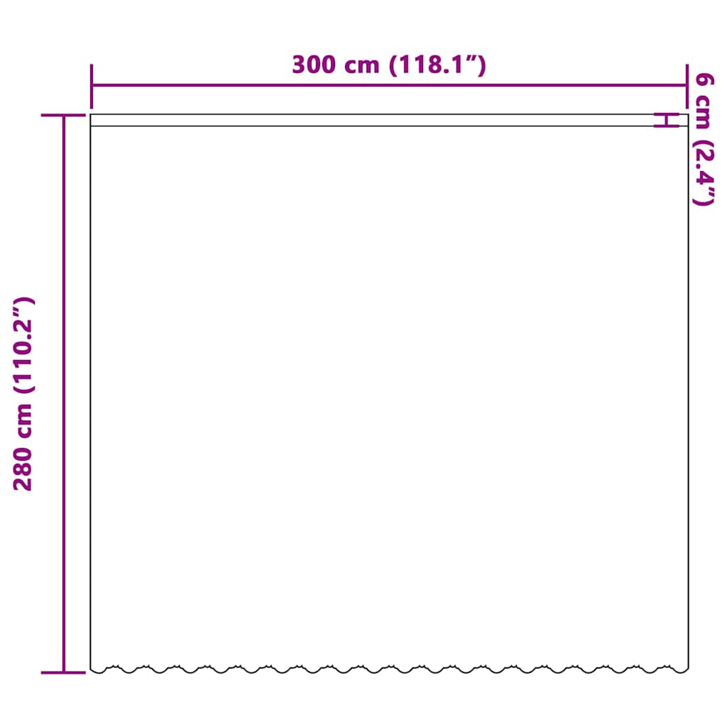 vidaXL Κουρτίνες με κουρτίνες Floral Λευκό 300 x 280 εκ. Πολυεστέρας