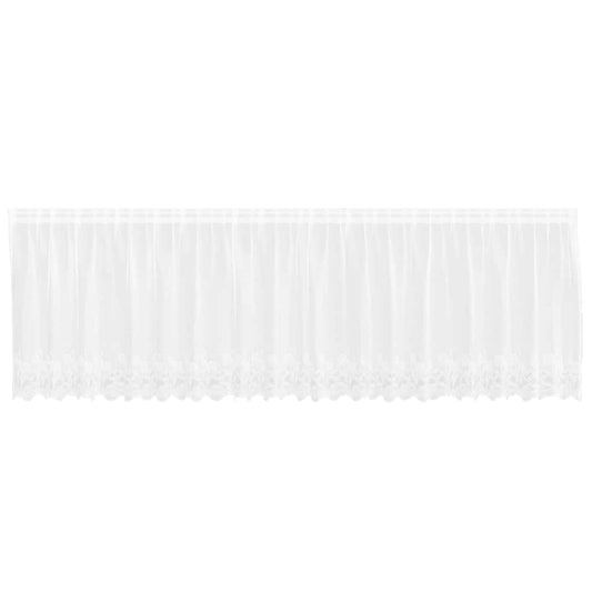 vidaXL Κουρτίνα Δαντέλας με κουρτίνες Λευκό 500x120cm Πολυεστέρας