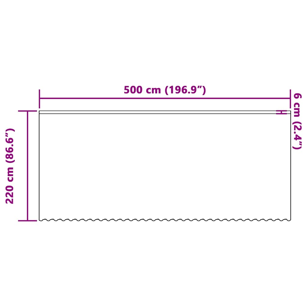 vidaXL Κουρτίνες με κουρτίνες Floral Λευκό 500 x 220 εκ. Πολυεστέρας