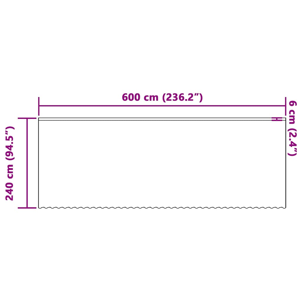 vidaXL Κουρτίνες με κουρτίνες Floral Λευκό 600 x 240 εκ. Πολυεστέρας