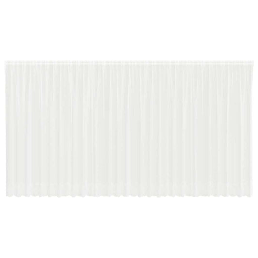 vidaXL Κουρτίνες με κουρτίνες Λευκό 750 x 200 εκ. Πολυεστέρας