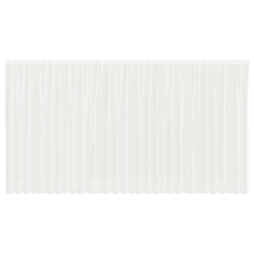 vidaXL Κουρτίνες με κουρτίνες Λευκό 750 x 240 εκ. Πολυεστέρας