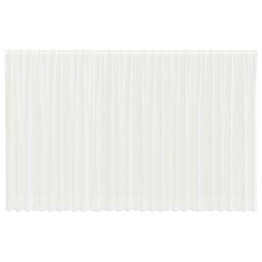 vidaXL Κουρτίνες με κουρτίνες Λευκό 750 x 300 εκ. Πολυεστέρας