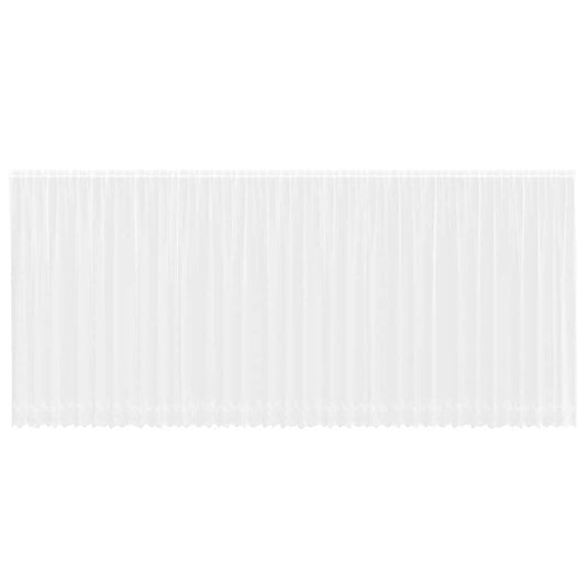 vidaXL Κουρτίνες με κουρτίνες Floral Λευκό Πολυεστέρας