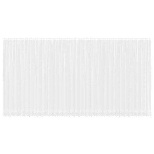 vidaXL Κουρτίνες με κουρτίνες Floral Λευκό 900 x 260 εκ. Πολυεστέρας