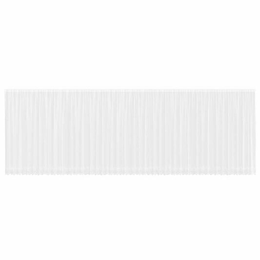 vidaXL Κουρτίνες με κουρτίνες Floral Λευκό 1200 x 240 εκ. Πολυεστέρας