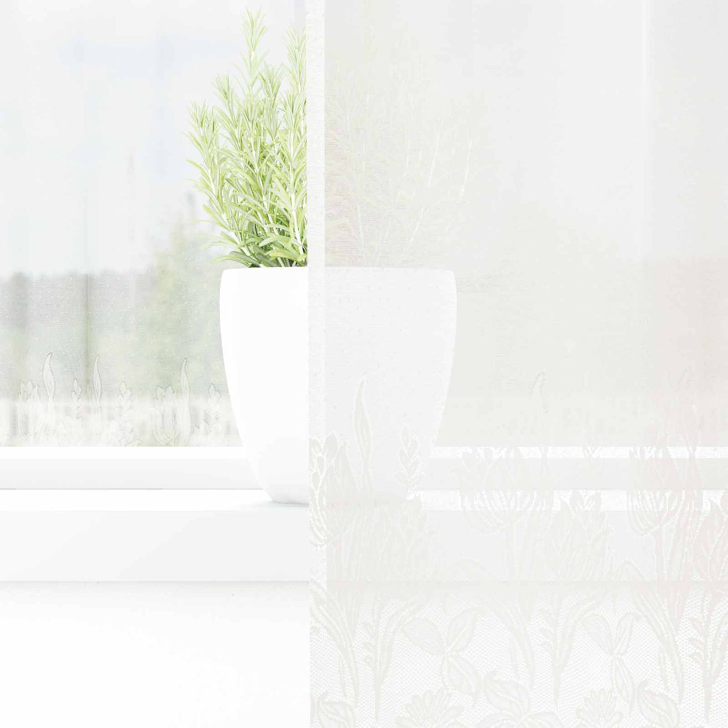 vidaXL Κουρτίνα Δαντέλας με κουρτίνες Λευκό 140 x 150 cm Πολυεστέρας