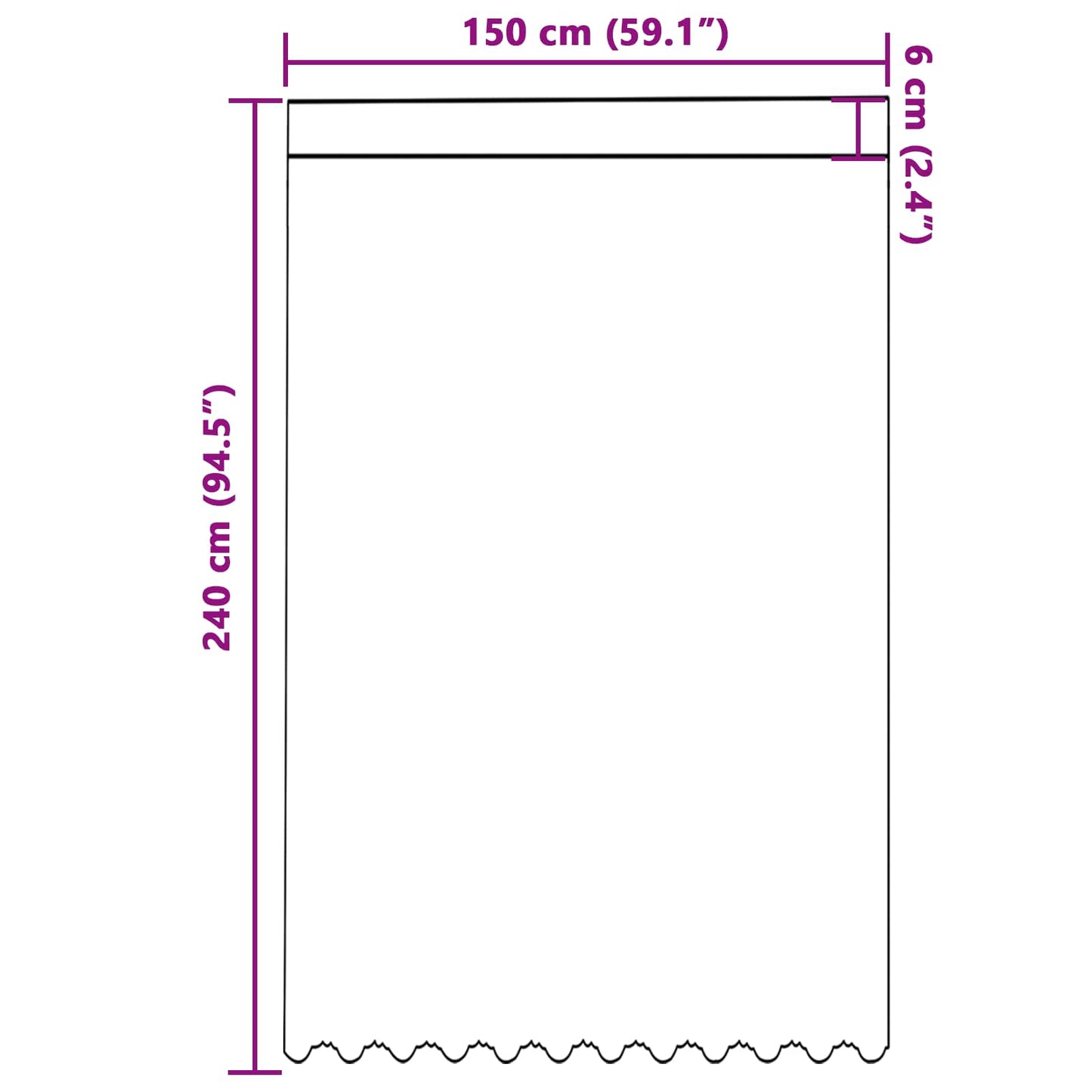 vidaXL Κουρτίνα Δαντέλας με κουρτίνες Λευκό 240 x 150 cm Πολυεστέρας