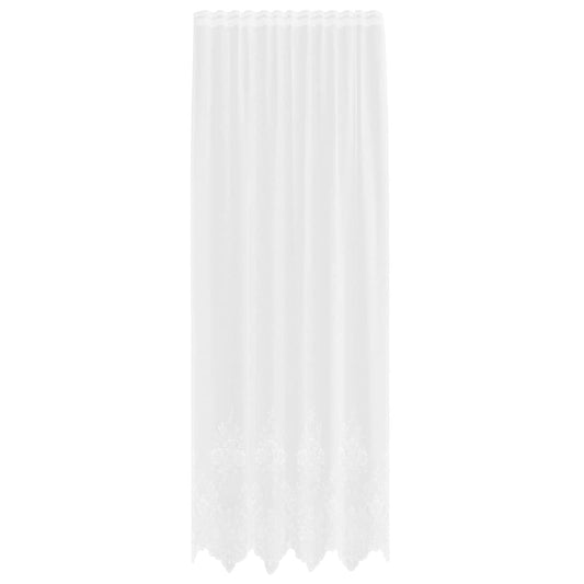 vidaXL Κουρτίνες με κουρτίνες Λευκό 150 x 260 εκ. Πολυεστέρας