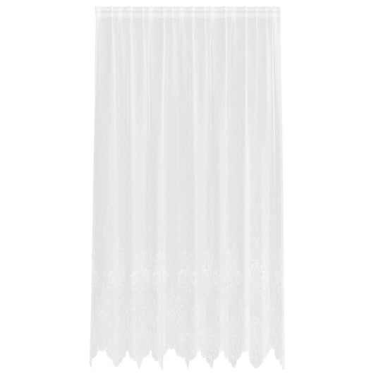 vidaXL Κουρτίνες με κουρτίνες Floral Λευκό 200 x 200 cm Πολυεστέρας