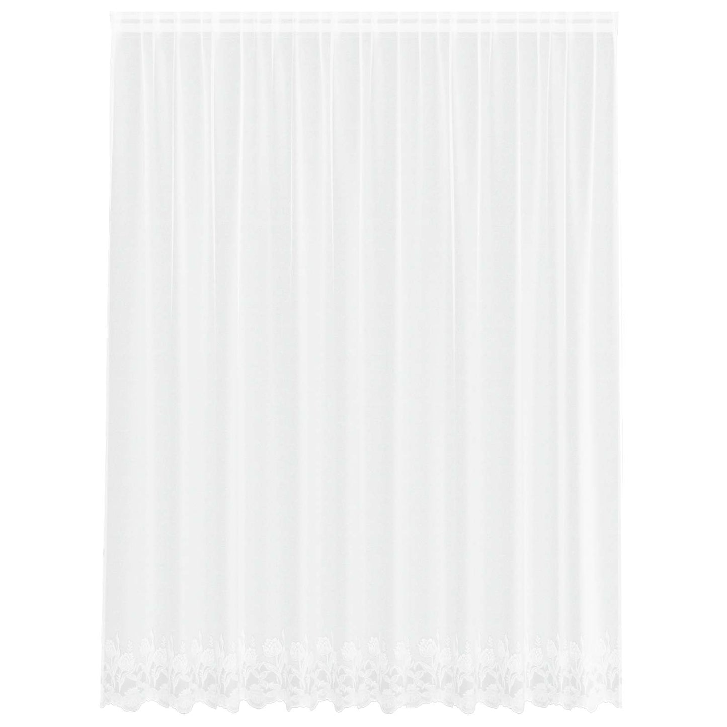 vidaXL Κουρτίνα Δαντέλας με κουρτίνες Λευκό 300 x 245 cm Πολυεστέρας